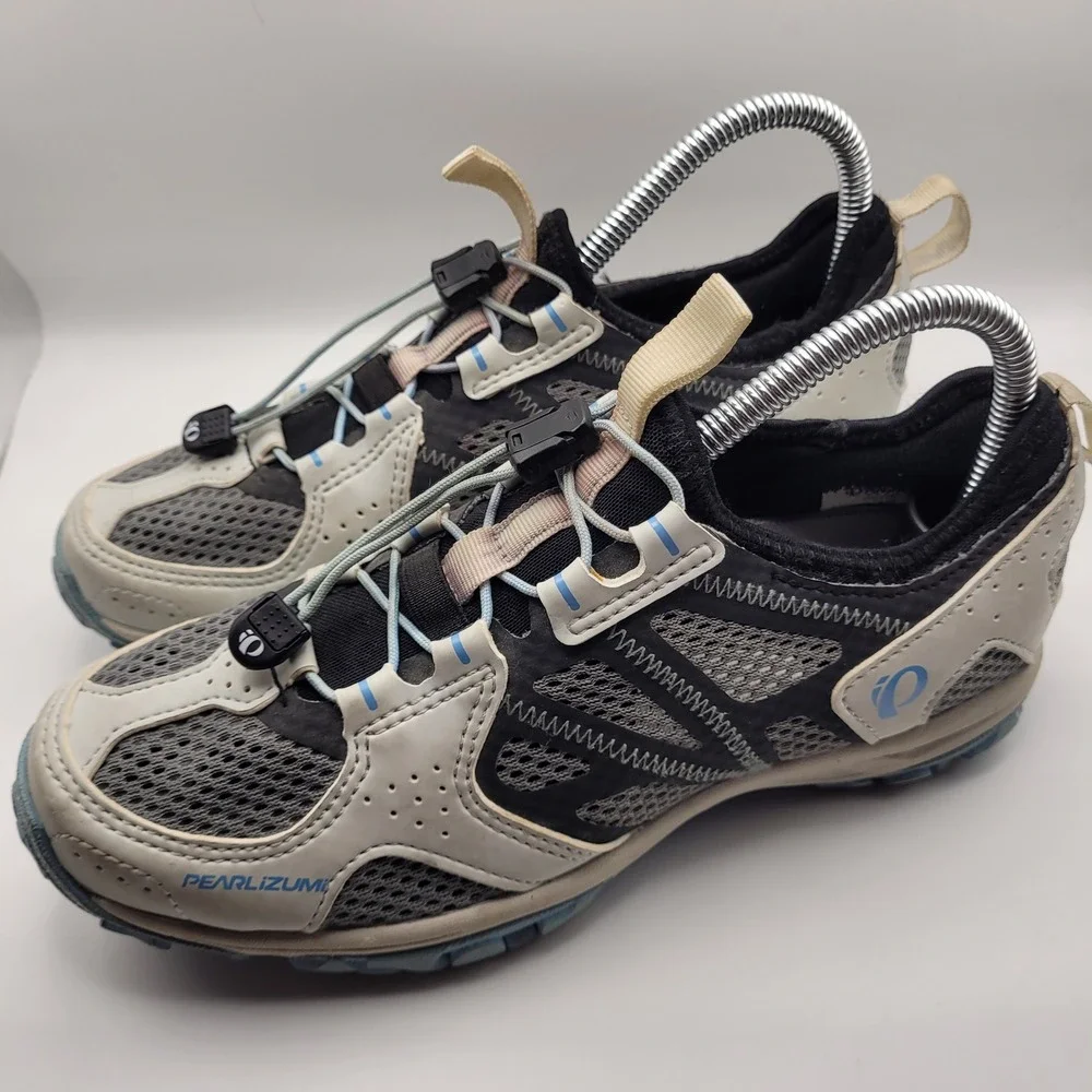 Pearl Izumi W X-Alp Drift IV Cycling Shoes Grey Blue Shimano SPD Cleats EUR 38